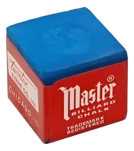 1 Giz Master Azul Para Bilhar / Sinuca / Snooker Azul