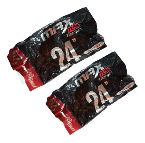 2 Câmara De Ar Aro 24x1 3/8 Para Cadeira De Roda - Max Tube Schrader